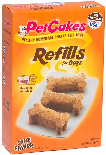PetCakes Pumpkin Spice Flavor Refills Dog Treats， 6-oz box - Intensery