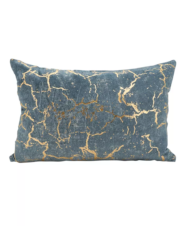 Saro Lifestyle Foil Fragment Decorative Pillow， 12