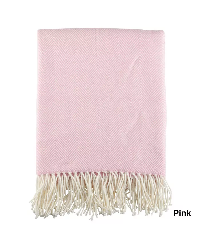Saro Lifestyle Classic Herringbone Throw - Intensery