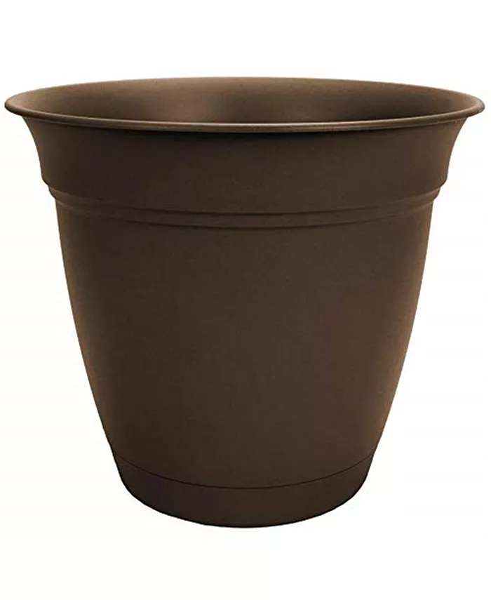 The HC Companies HC Companies Inc Eclipse Round Plastic Planter Chocolate 10in - Intensery