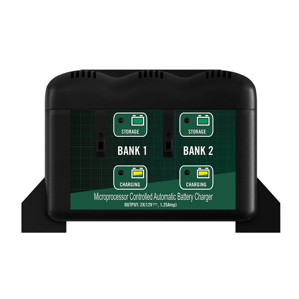 Battery Tender 022-0165-DL-WH Deltran Two Bank Battery Tender Charging Stations - Intensery