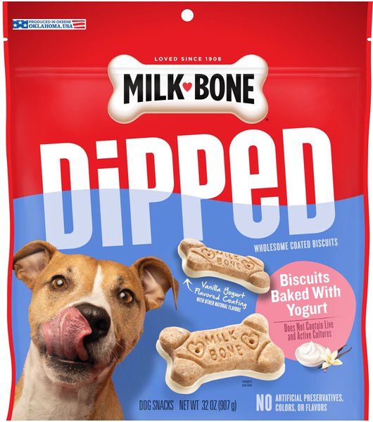 Milk-Bone Dipped Vanilla Yogurt Crunchy Dog Treats - Intensery