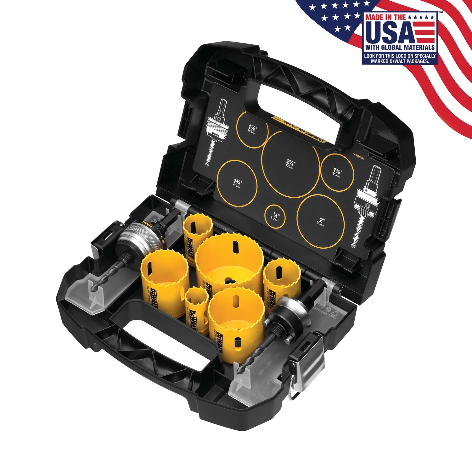 DeWalt Assorted in. Bi-Metal Electrician\u0027s Hole Saw Kit 9 pc - Intensery
