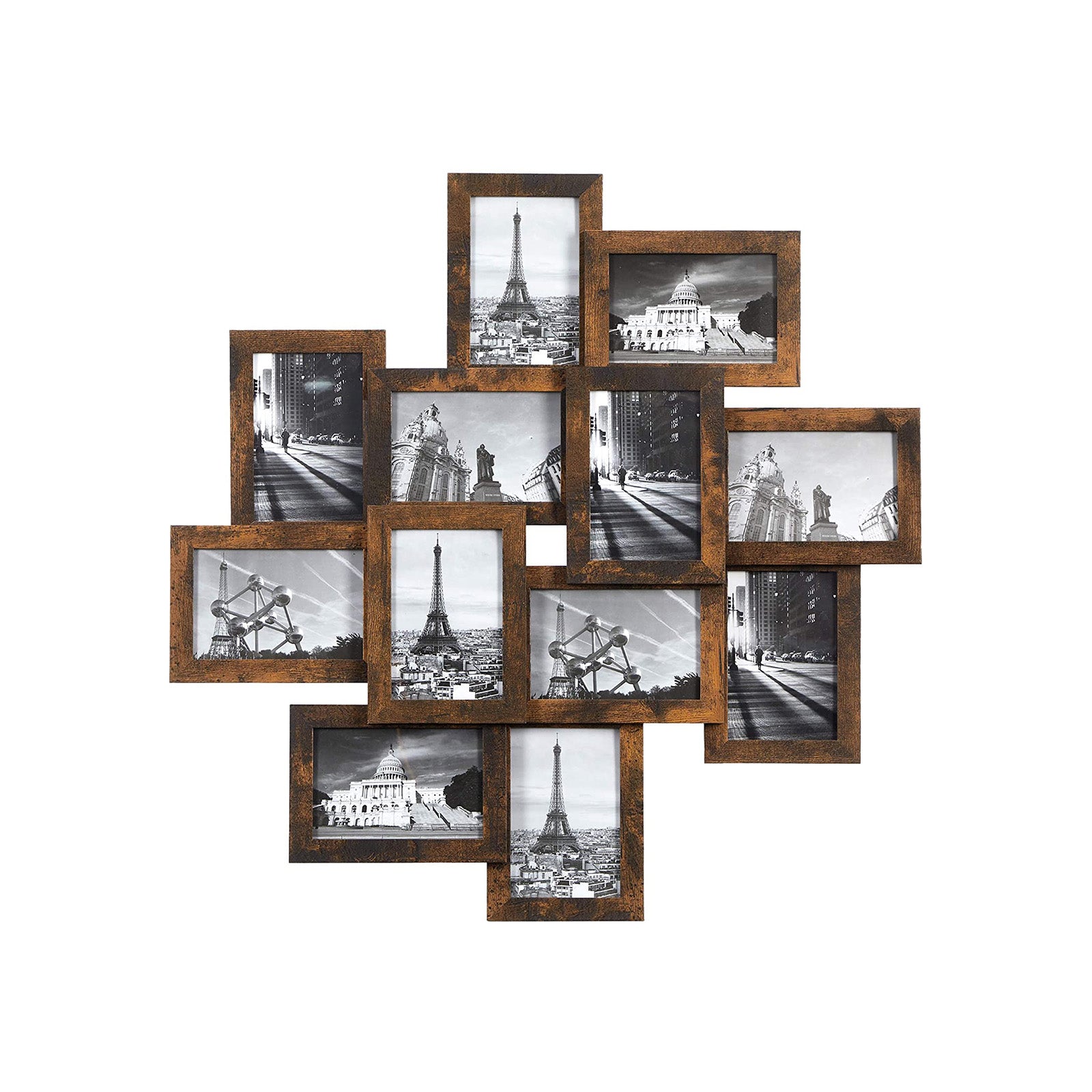 SONGMICS 12-Pack 4x6 Collage Picture FramesRustic Brown - Intensery