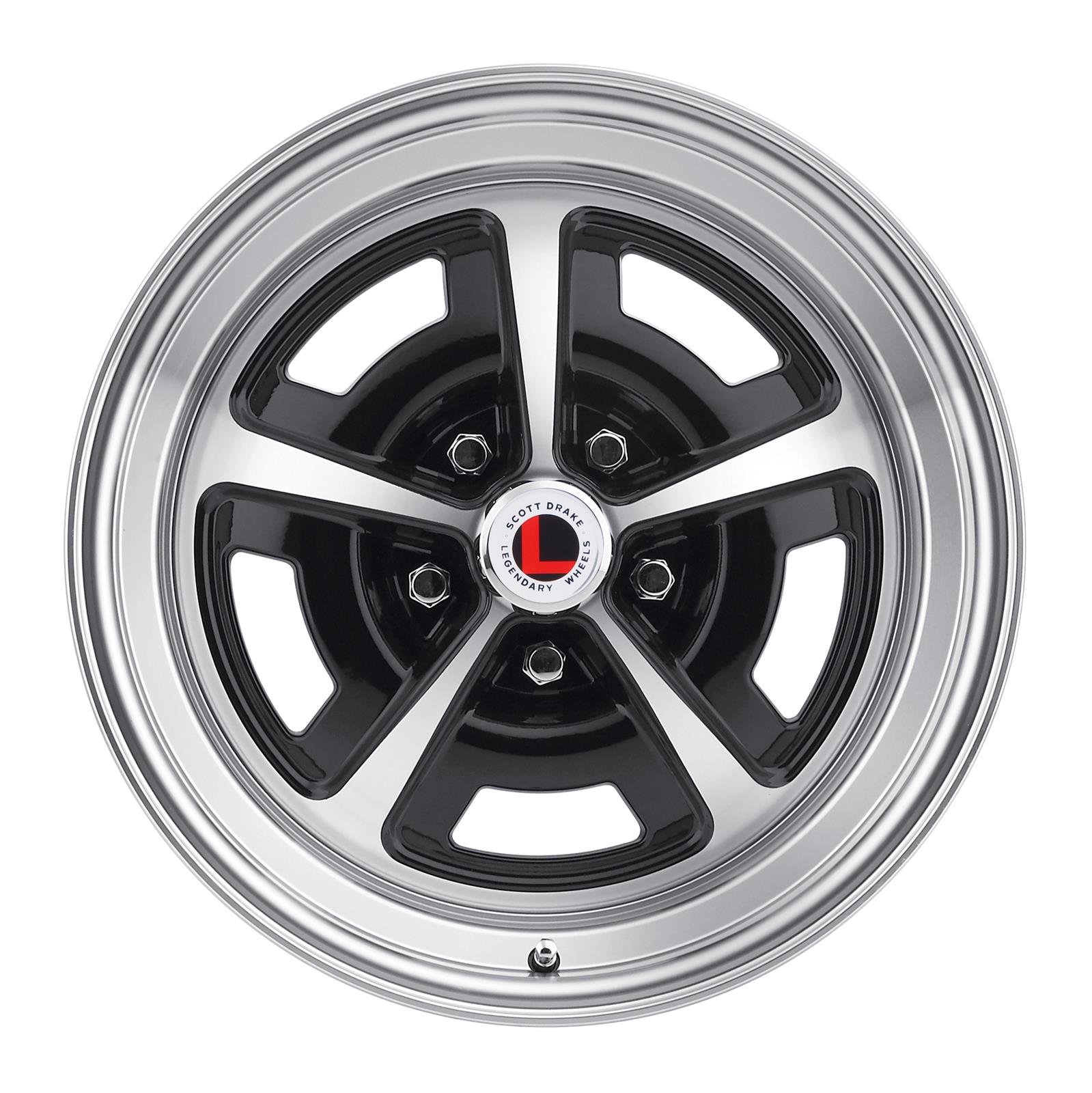 Legendary Wheels LW50-70754A Legendary Wheels Magnum 500 Gloss Black Machined Wheels - Intensery