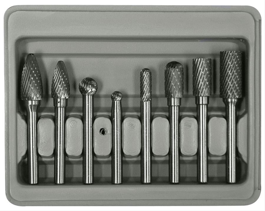 Astro Pneumatic Tool Company 2181 Astro Pneumatic Tool Company 8-Piece Double Cut Carbide Rotary Burr Sets - Intensery