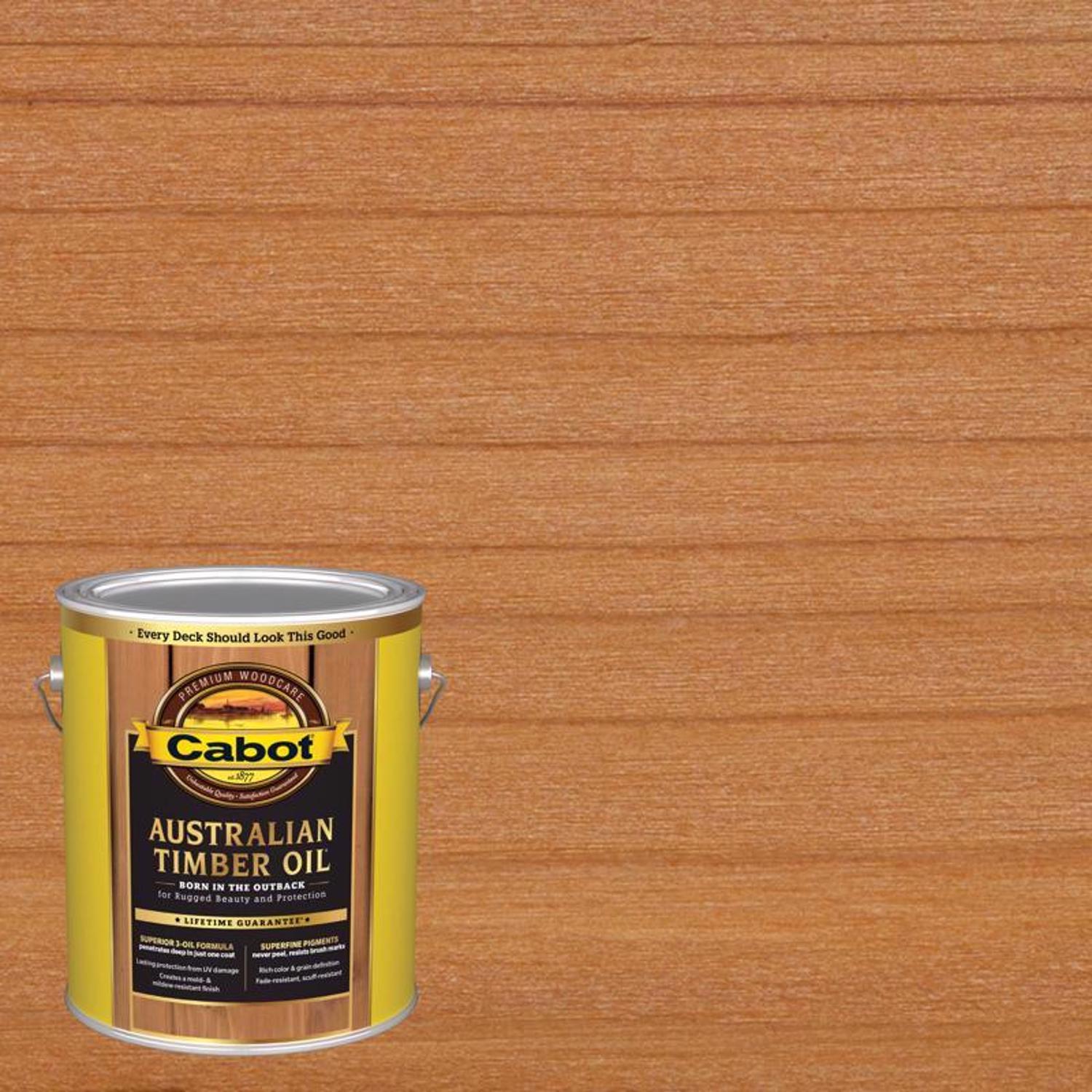 Cabot Australian Timber Oil Transparent Honey Teak Oil-Based Australian Timber Oil 1 gal - Intensery
