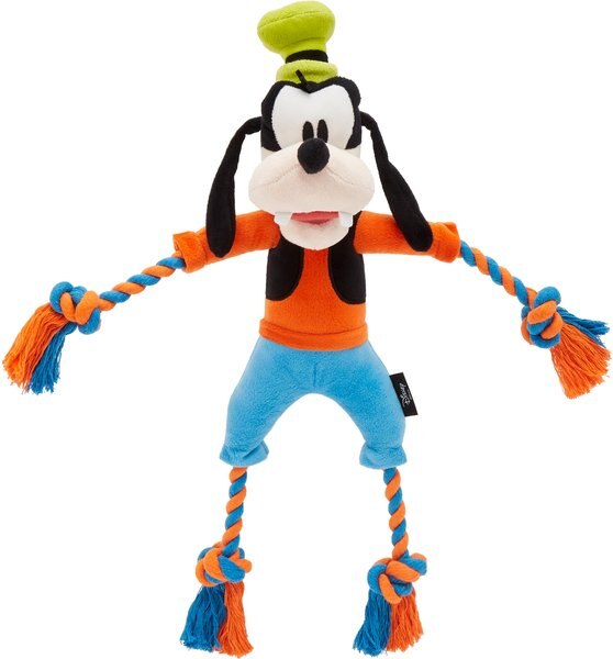 Disney Goofy Plush with Rope Squeaky Dog Toy - Intensery