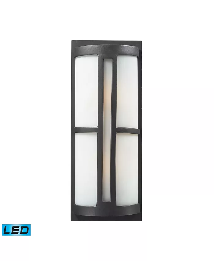 Macy's Trevot 2-Light Outdoor Sconce in Graphite - Intensery