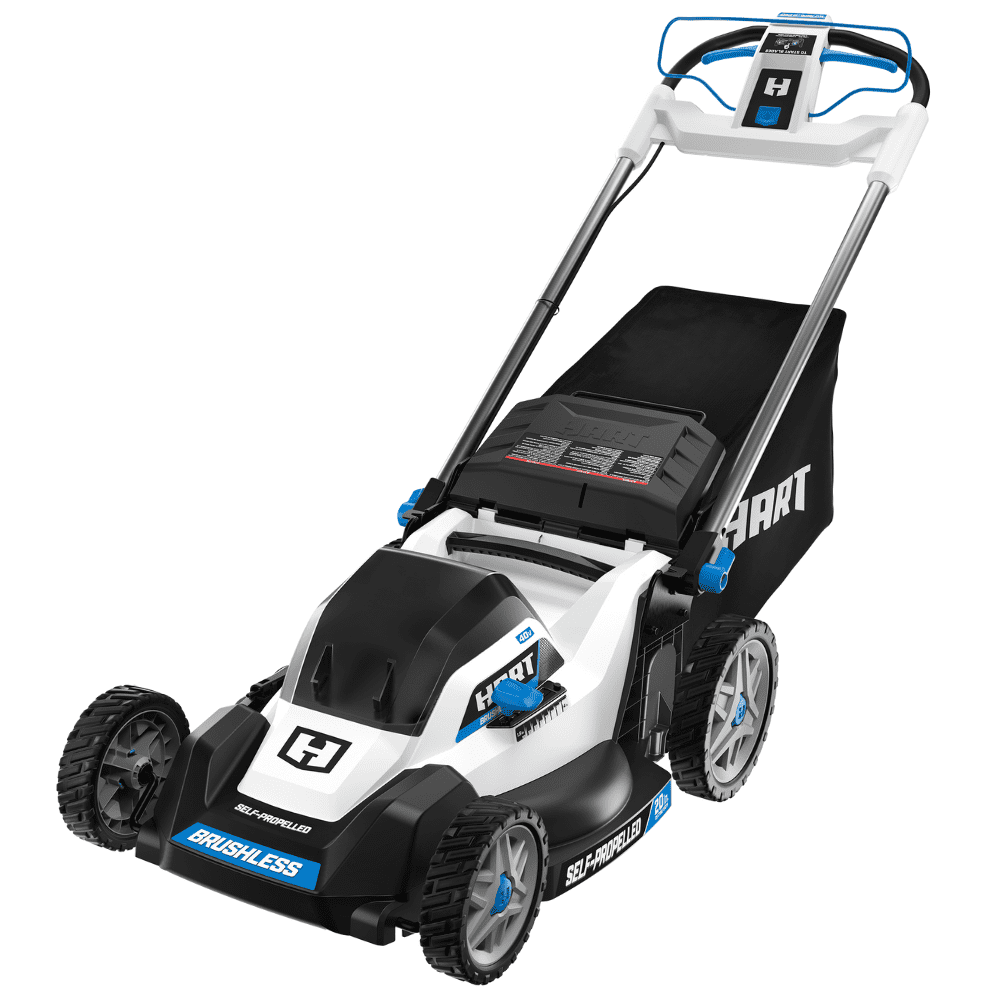 HART 40-Volt Cordless 20-inch Brushless Self Propelled Mower Kit, (1) 6.0 Ah Lithium-Ion Battery - Intensery