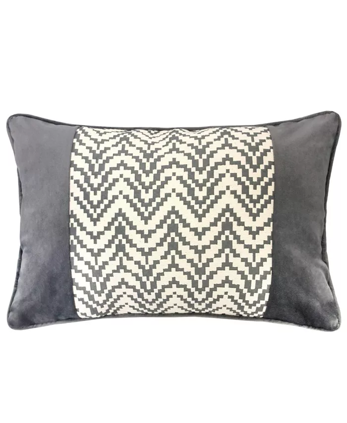 Homey Cozy Hannah Chevron Bow Throw Pillow - Intensery