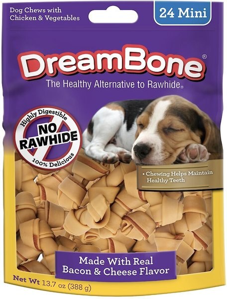 DreamBone Bacon and Cheese Chews Dog Treats， 24 count - Intensery