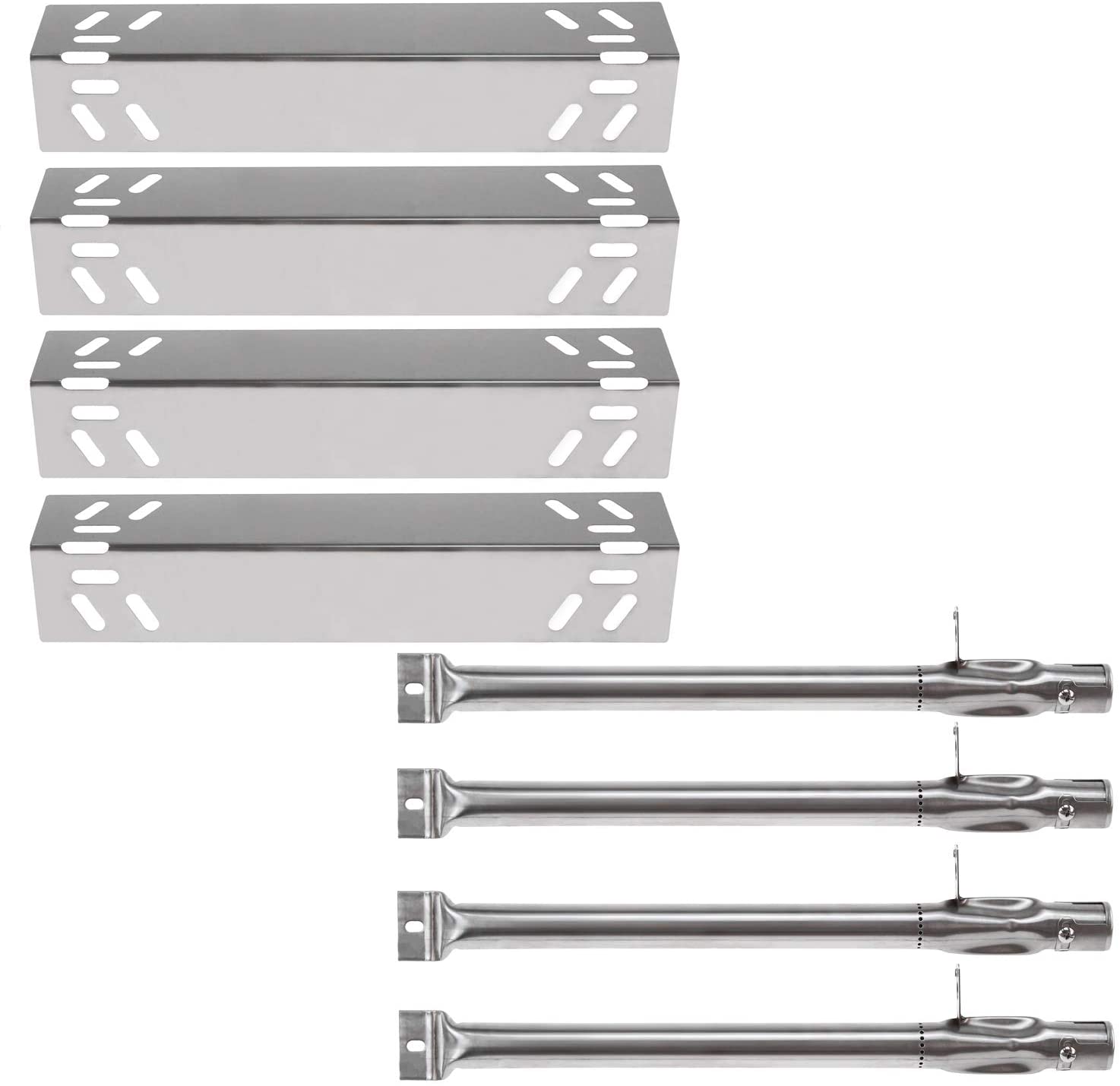 Repair Kit for Kenmore 16311, 16312, 162300, 119.16658011 4 Burner Grills, Burner + Heat Plates Set - Intensery