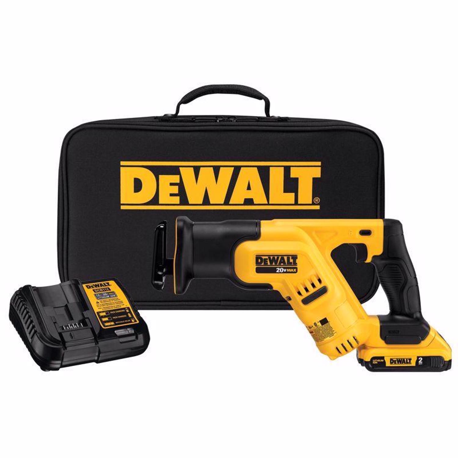 DeWalt 20V MAX 20 V Cordless Brushed Compact Reciprocating Saw Kit (Battery \u0026 Charger) - Intensery