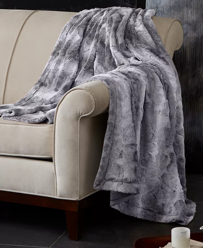 Madison Park Zuri Faux-Fur Throw， 60