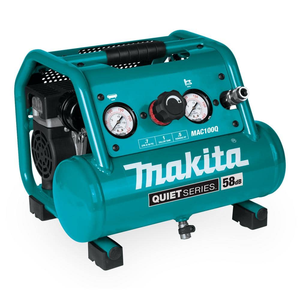 Makita Quiet Series, 1/2 HP, 1 Gal. Compact, Oil-Free, Electric Air Compressor MAC100Q - Intensery