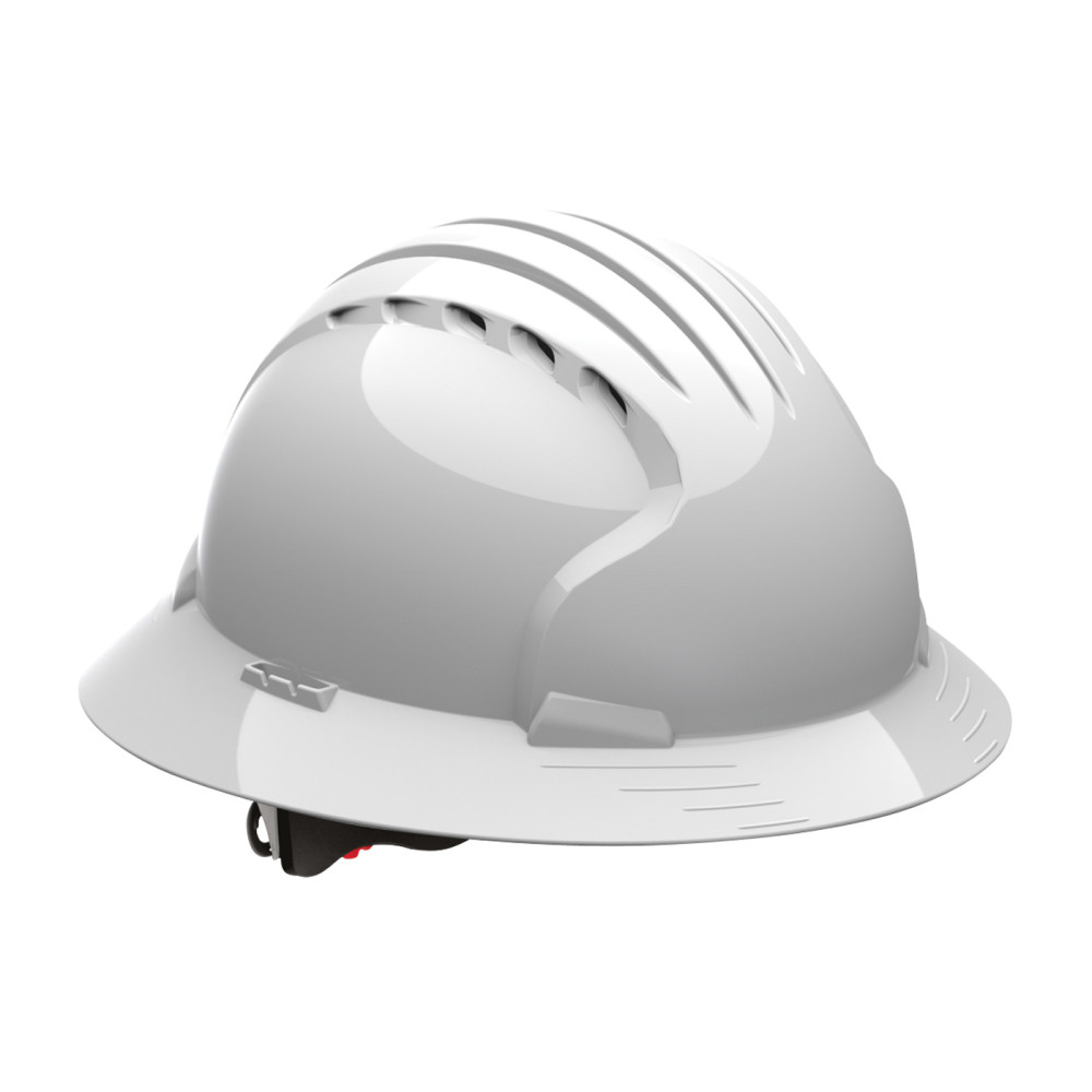 Protective Industrial Products Evolution Deluxe 6161 White Vented Full Brim Hard Hat - Intensery