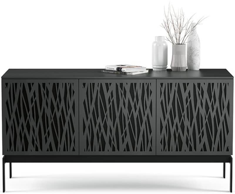 BDI Elements 8777-CO Charcoal With Wheat Doors Storage Console - Intensery