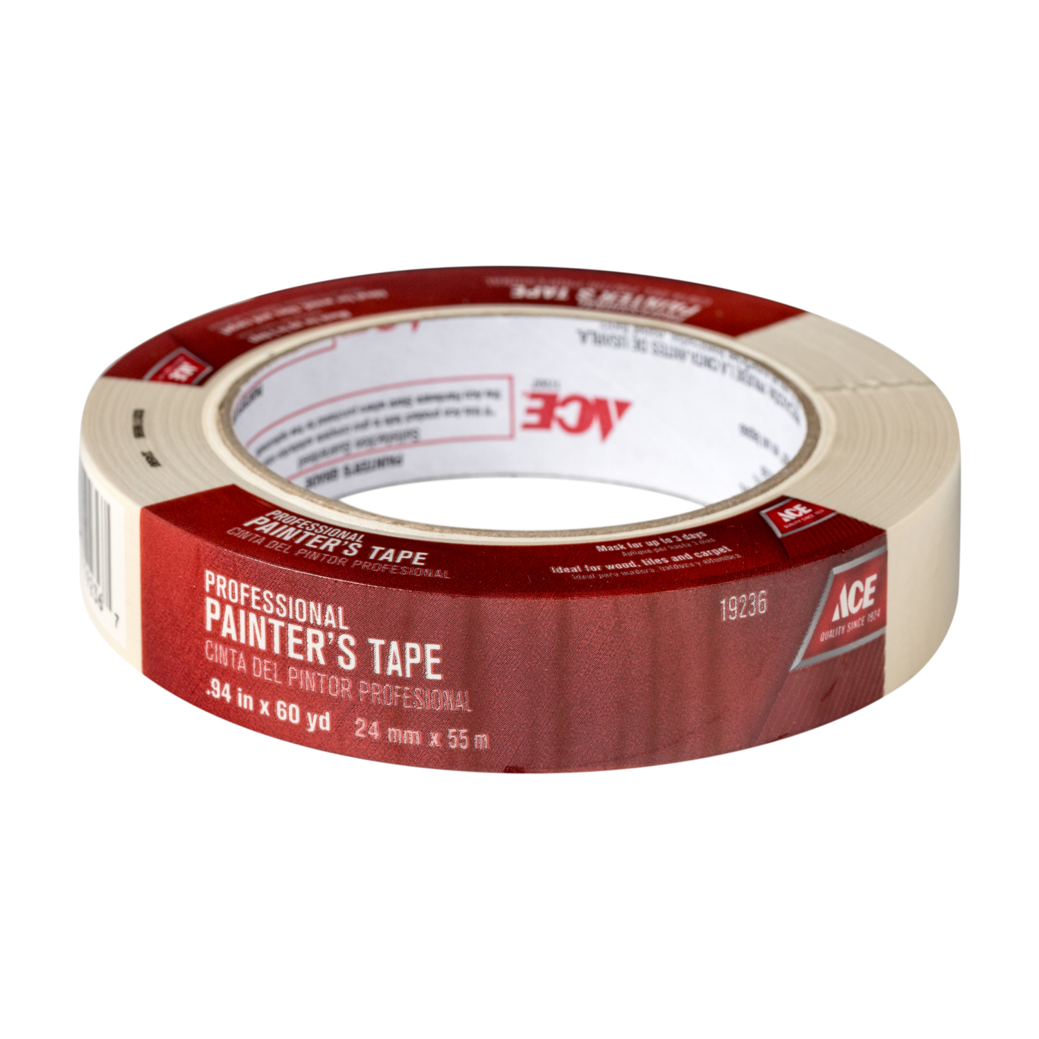 Ace 0.94 in. W X 60 yd L Beige Medium Strength Painter\u0027s Tape 1 pk - Intensery