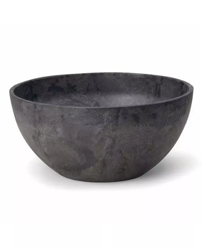 Novelty Napa Bowl Planter Black 12 Inch - Intensery