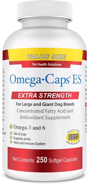 Omega-Caps Softgel Capsules Extra Strength for Large Dogs - Intensery