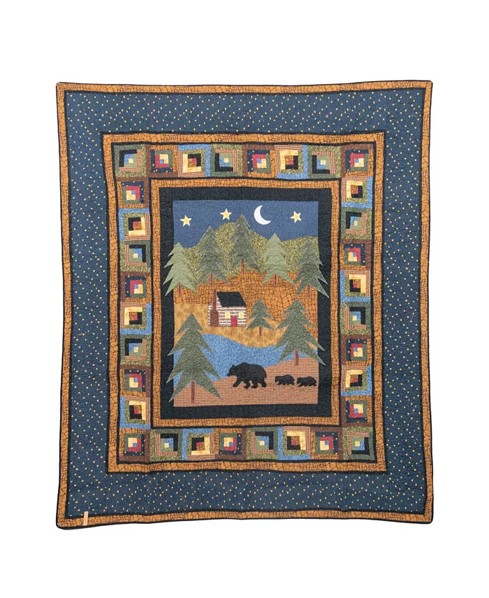 American Heritage Textiles Midnight Bear Cotton Throw - Intensery