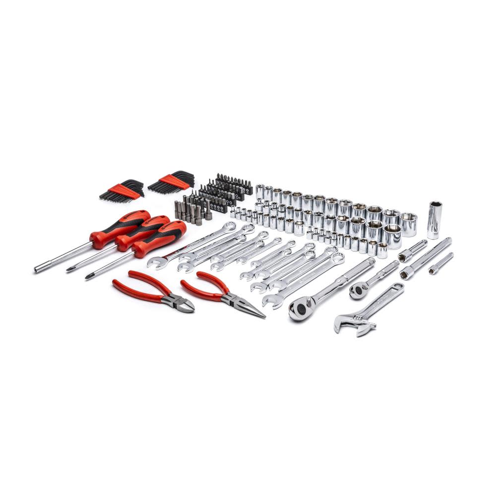 150 Pc. 1/4 and 3/8 Drive 6 Point SAE/Metric Professional Tool Set - Intensery