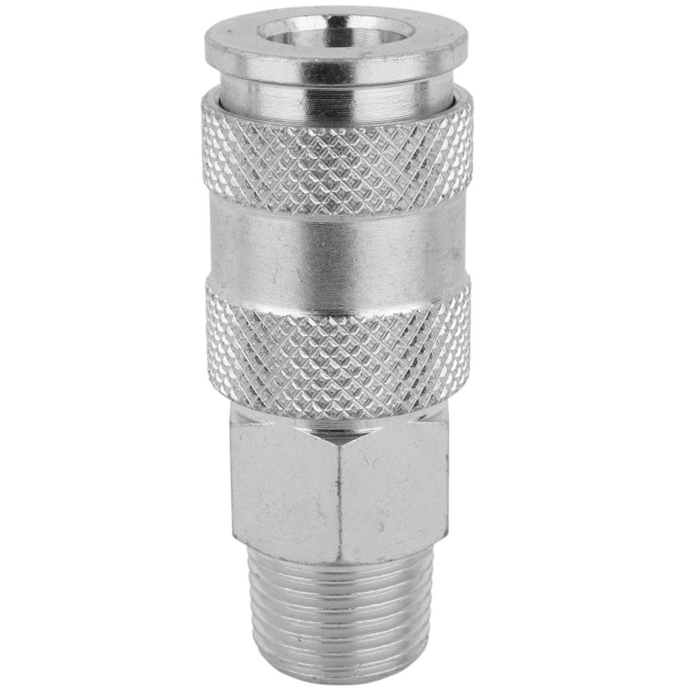 Milton 3/8 MNPT High Flow V Style Quick Connect Steel Coupler - Intensery
