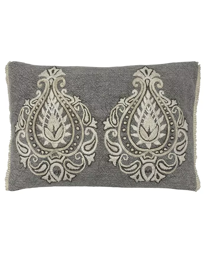 Mod Lifestyles Twin Paisley Medallion Decorative Pillow， 20'' x 14