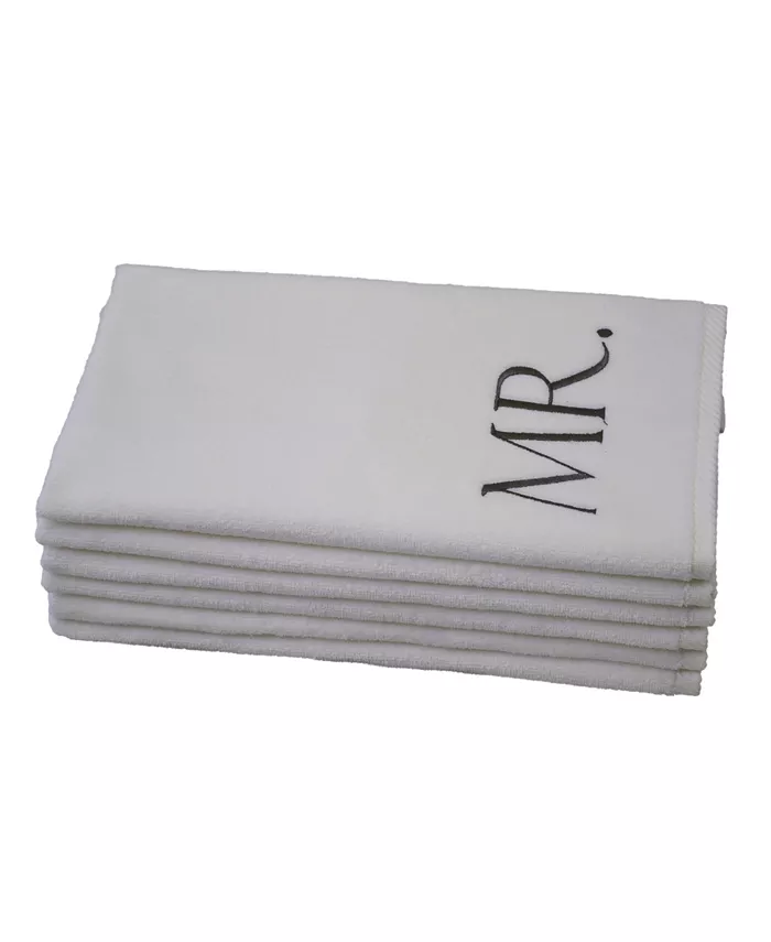 TALESMA Monogram Mr. Mrs. 6-Pc. Turkish Cotton Hand Towel Set - Intensery