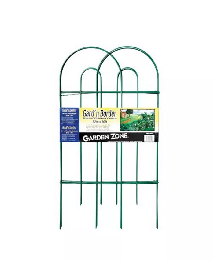 Origin Point Gard'n Border Round Folding Fence， Green， 32-In x 10-Ft - Intensery