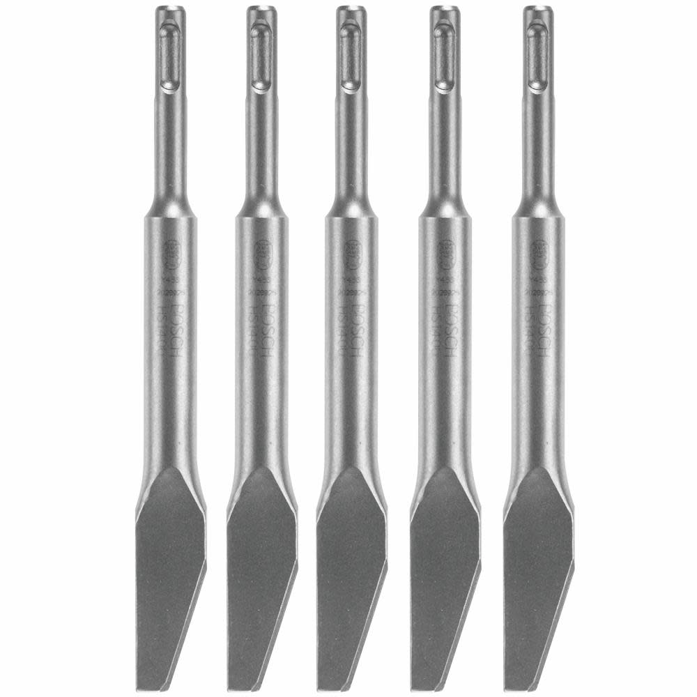 Bosch 5 pc. 1/4 In. Mortar Knife SDS-plus Bulldog Hammer Steel HS1400B5 from Bosch - Intensery