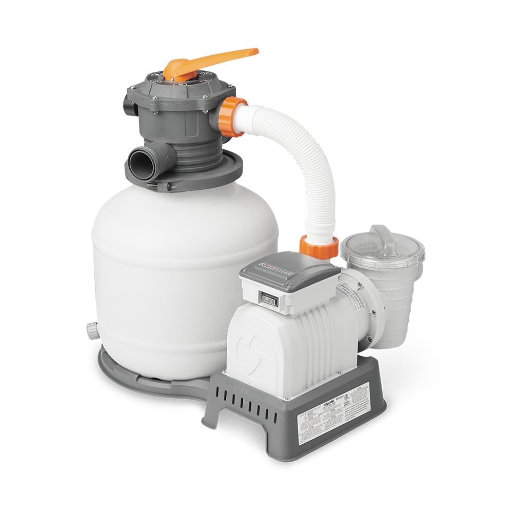 BestWay Flowclear 2000 Gallon Large Above Ground Swimming Pool Sand Filter Pump 133257 - Intensery