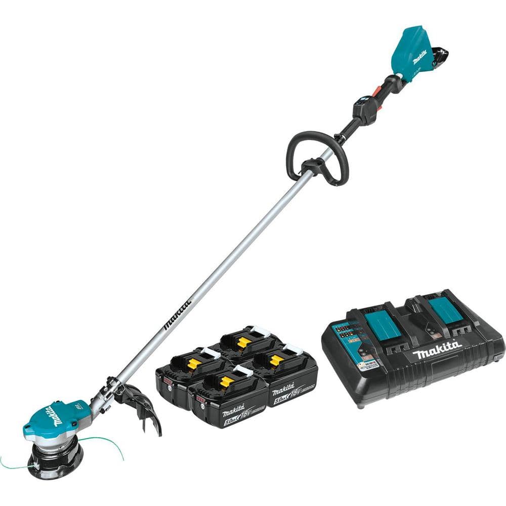 Makita 18V X2 (36V) LXT Lithium-Ion Brushless Cordless String Trimmer Kit with Four 5.0 Ah Batteries XRU15PT1 - Intensery