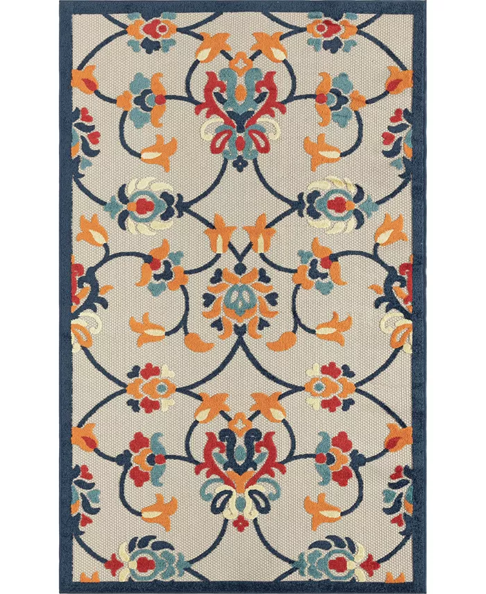 LR Home Lanai LNI81814 2' x 3' Outdoor Area Rug - Intensery