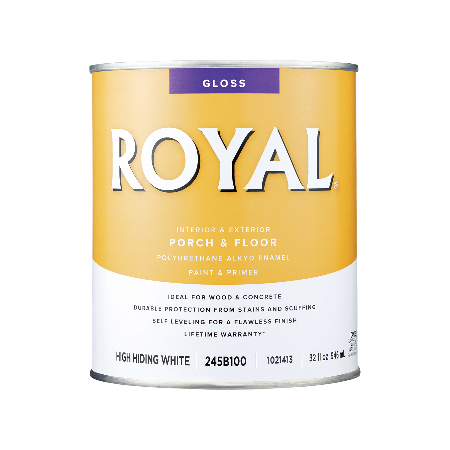 Royal Gloss High-Hiding White Porch \u0026 Floor Alkyd Enamel 1 qt - Intensery