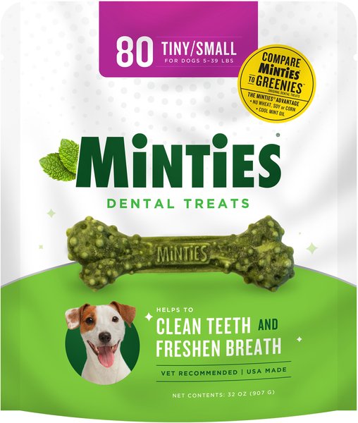 VetIQ Minties Tiny/Small Dental Dog Treats - Intensery