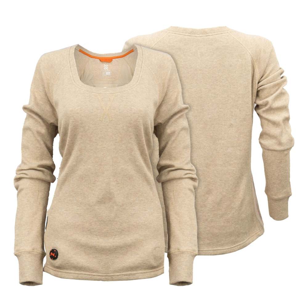 Mobile Warming Thermick 2.0 Baselayer Shirt Womens Tan Medium - Intensery