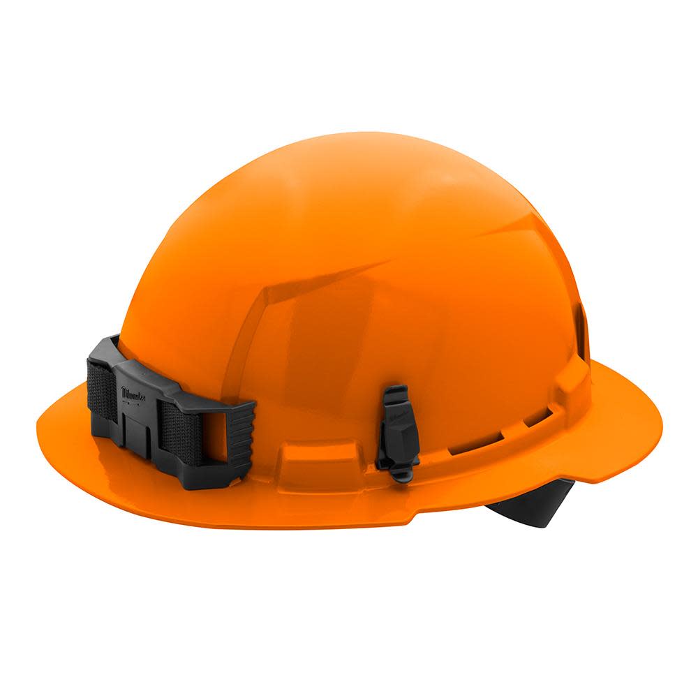 Milwaukee Orange Full Brim Hard Hat with 4pt Ratcheting Suspension Type 1 Class E 48-73-1113 from Milwaukee - Intensery