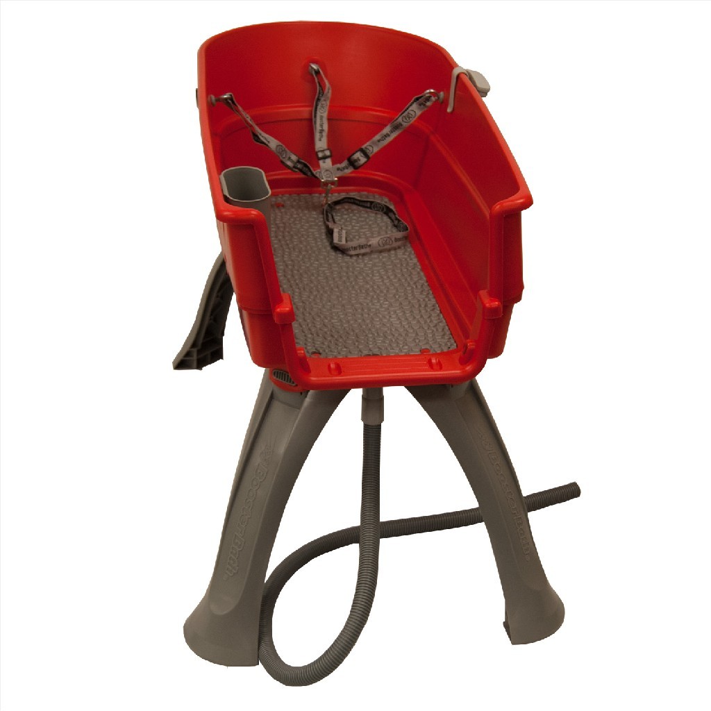 Booster Bath Elevated Dog Bath and Grooming Center Large Red 45