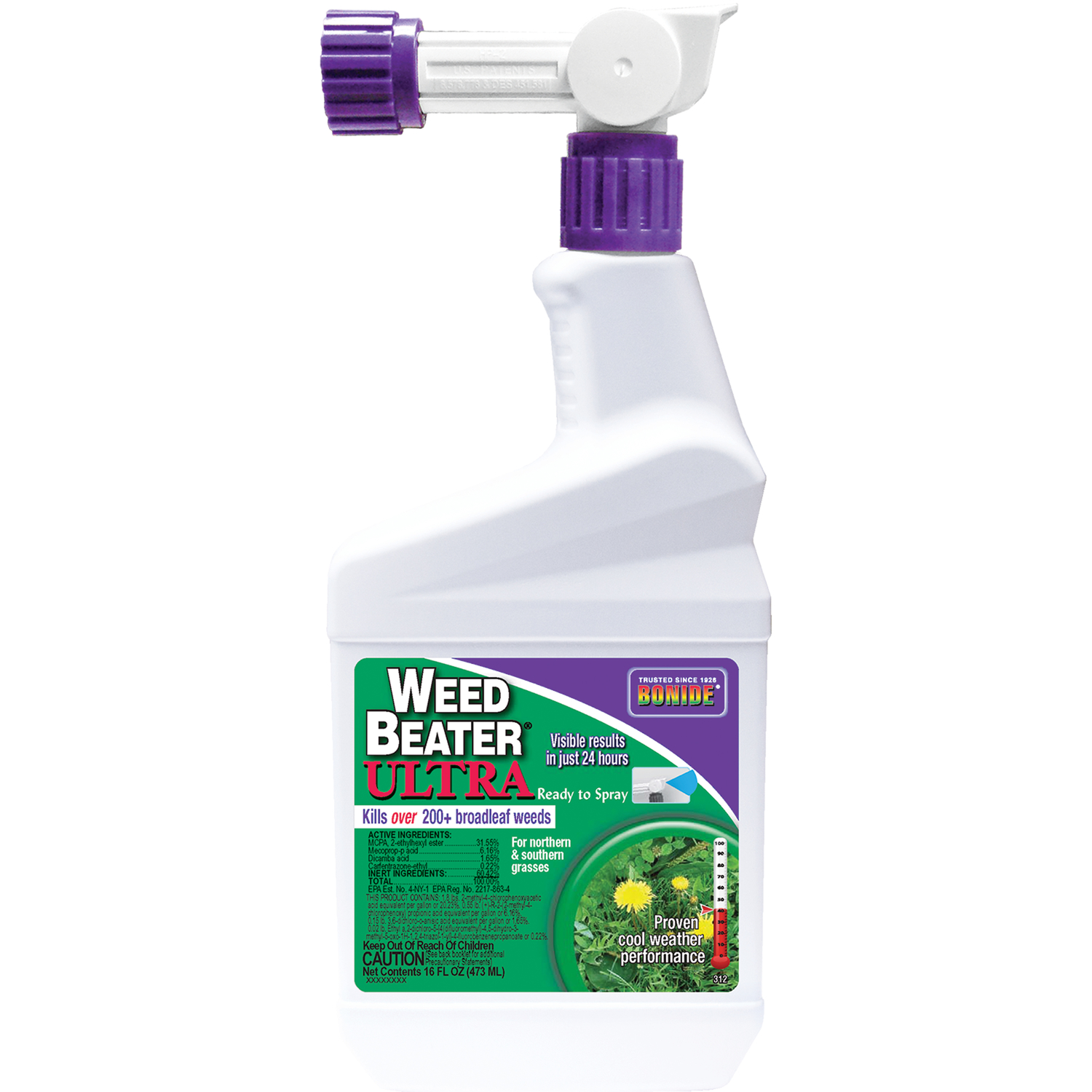 Bonide Weed Beater Weed Killer RTS Hose-End Concentrate 16 oz - Intensery