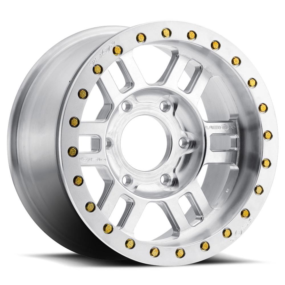 Vision Wheel 398BLZ7865UMFMR-15 Vision Off-Road 398 Manx Unfinished Beadlock Wheels with Machined Face and Lip - Intensery