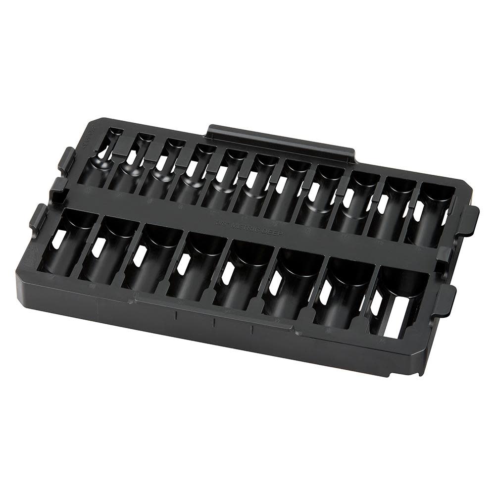 Milwaukee SHOCKWAVE Impact Duty Socket 3/8” Dr 19pc Tray Only - Intensery