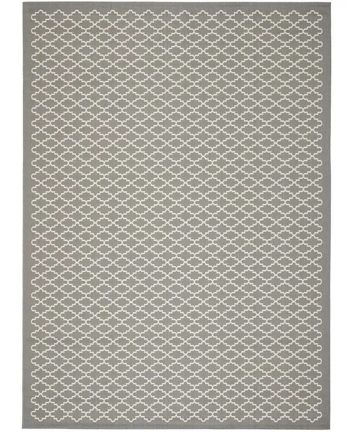Safavieh Courtyard Anthracite and Beige 8' x 11' Sisal Weave Outdoor Area Rug - Intensery