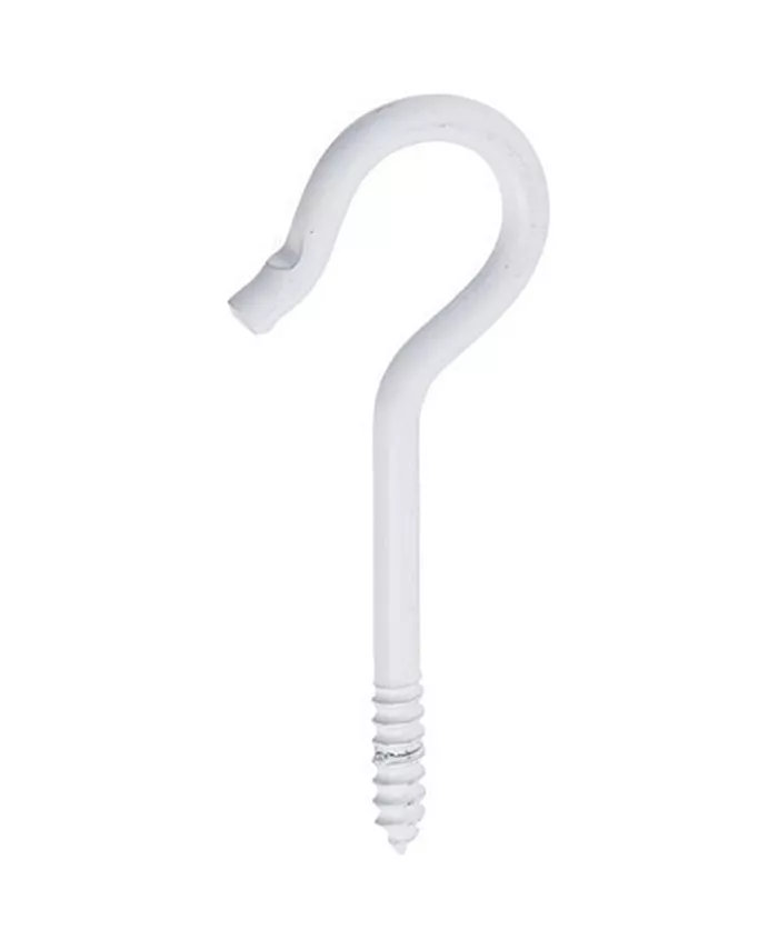 Panacea PRODUCTS CORP White Ceiling Hooks， 5 Pack - Intensery