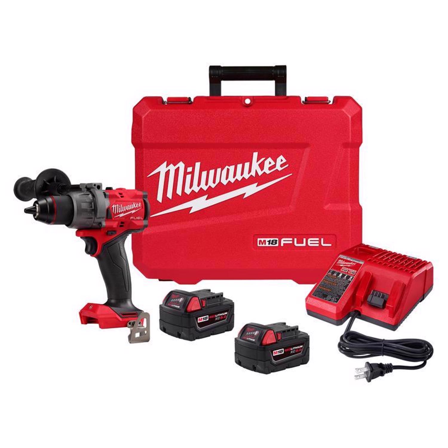 Milwaukee M18 FUEL 18 V 1/2 in. Brushless Cordless Hammer Drill Kit (Battery \u0026 Charger) - Intensery