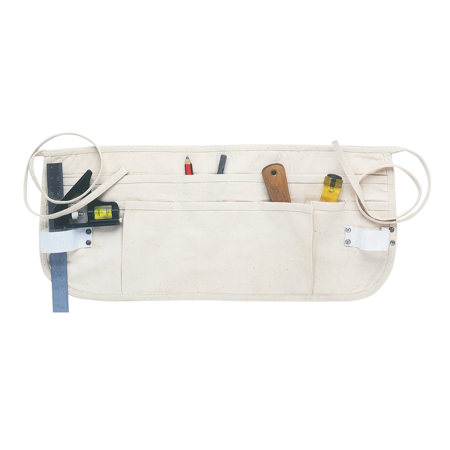 CLC Heavy Duty 12 pocket Canvas Waist Apron White 1 pk - Intensery