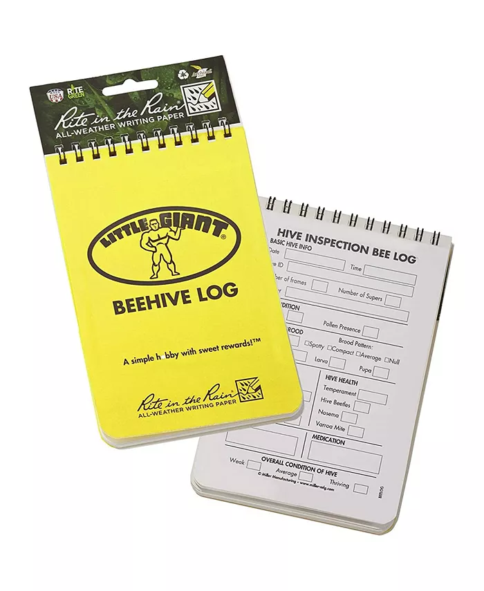 Little Giant Beehive Log Beekeepers Tracking Journal - Intensery