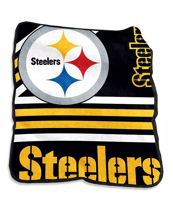 Logo Brands Pittsburgh Steelers 50'' x 60'' Plush Raschel Throw - Intensery