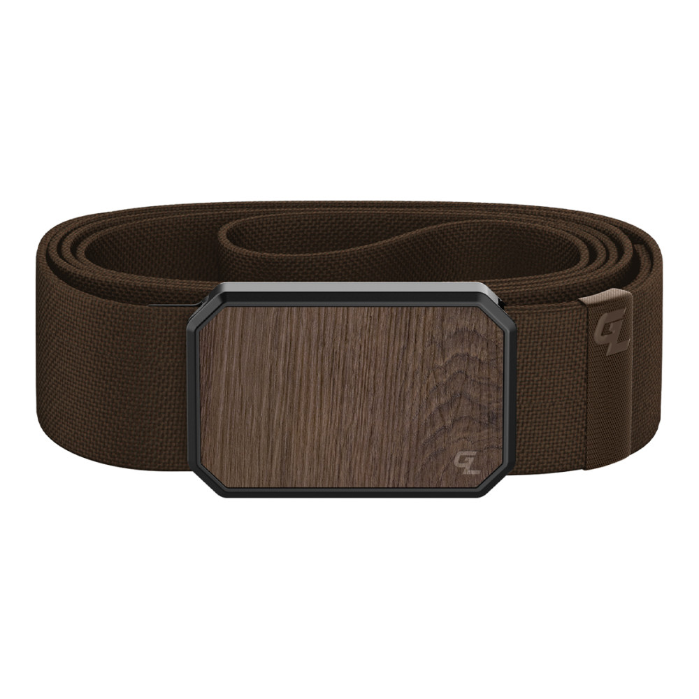 Groove Life Brown Belt with Walnut Magnetic Buckle - Intensery